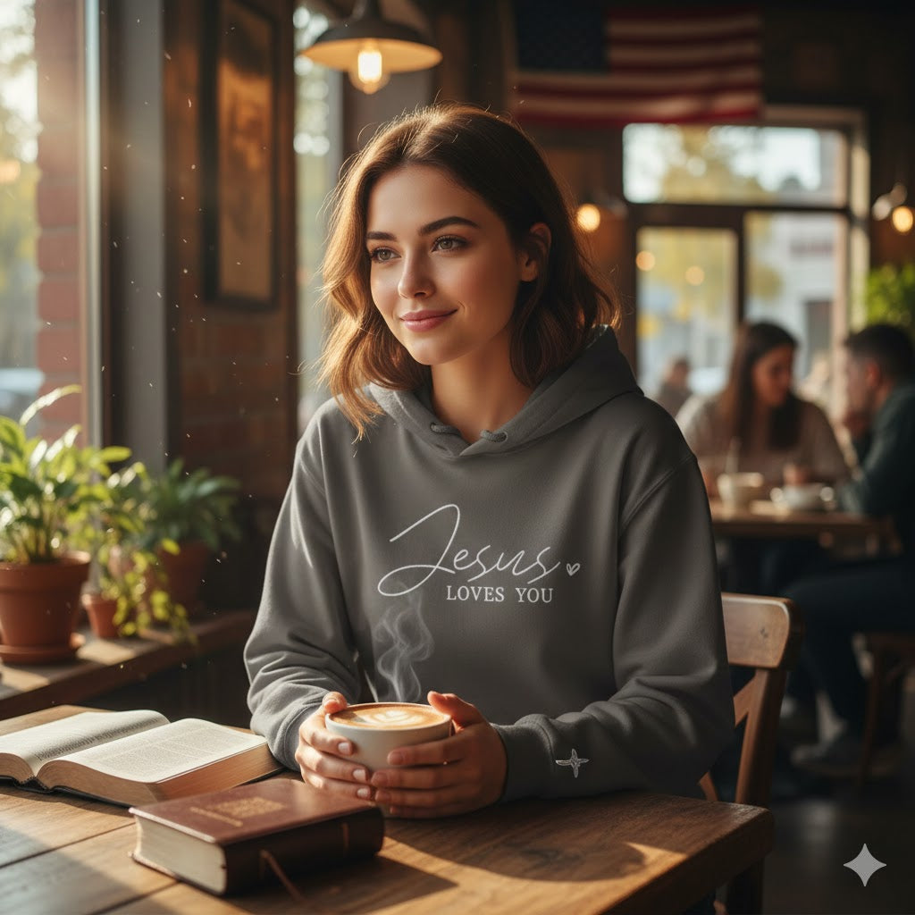 Jesus Loves You, Heart Hoodie