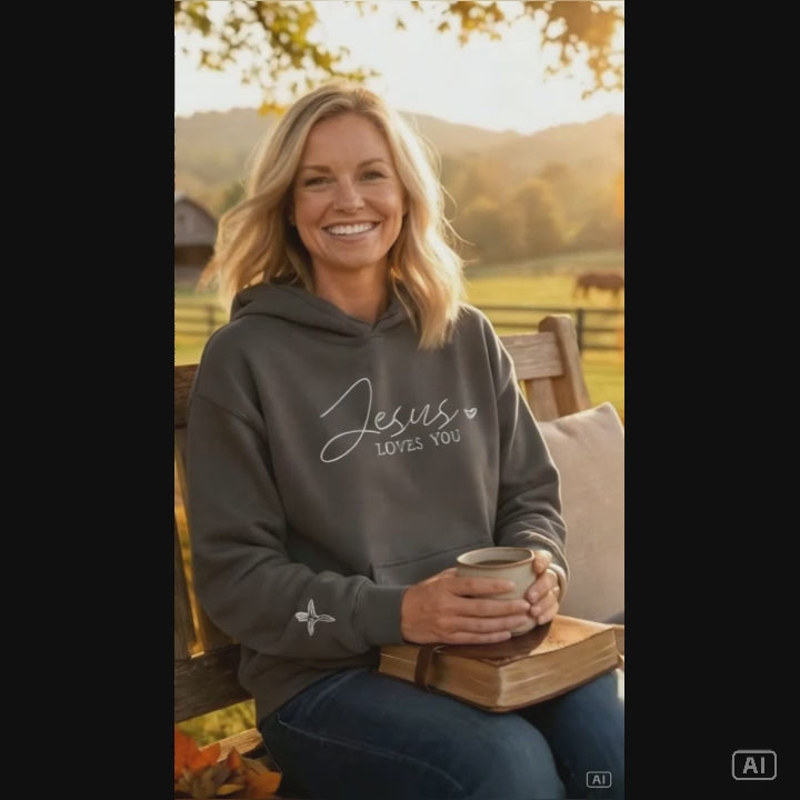 Jesus Loves You, Heart Hoodie